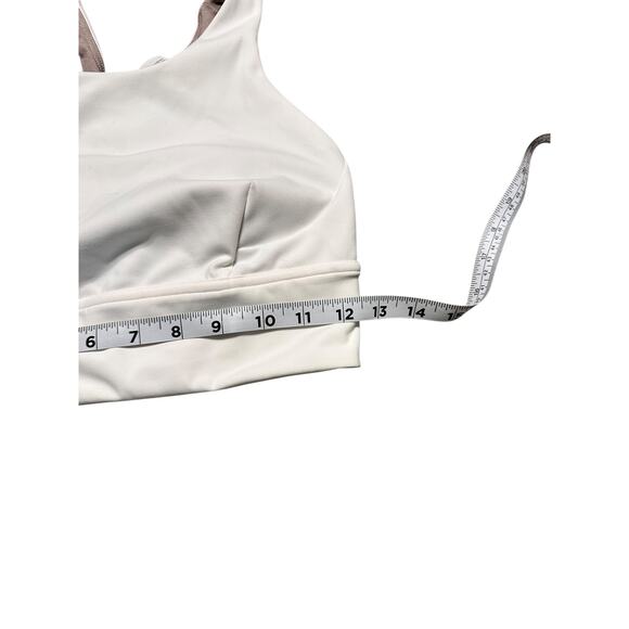 Lululemon Wundertrain Longline Sports Bra in White Size 6 - Picture 4 of 5